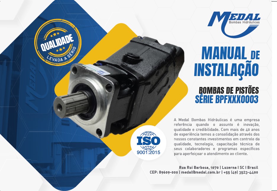 Manual de Instalação: Bomba de Pistão Fixo - 